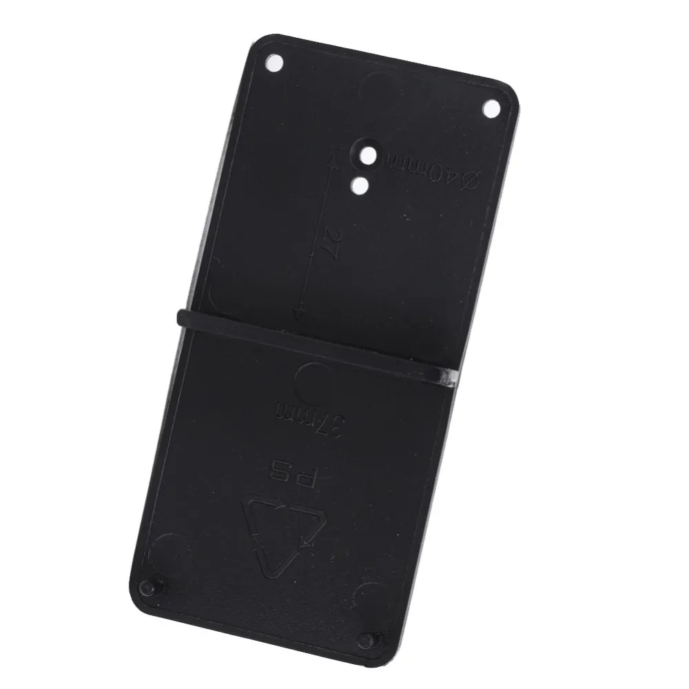 2PCS Black Hinge Hole Locator 85x40mm Compact Pocket Size Hinge Drill Guide Hinge Hole Opener Cabinet Hinge Template