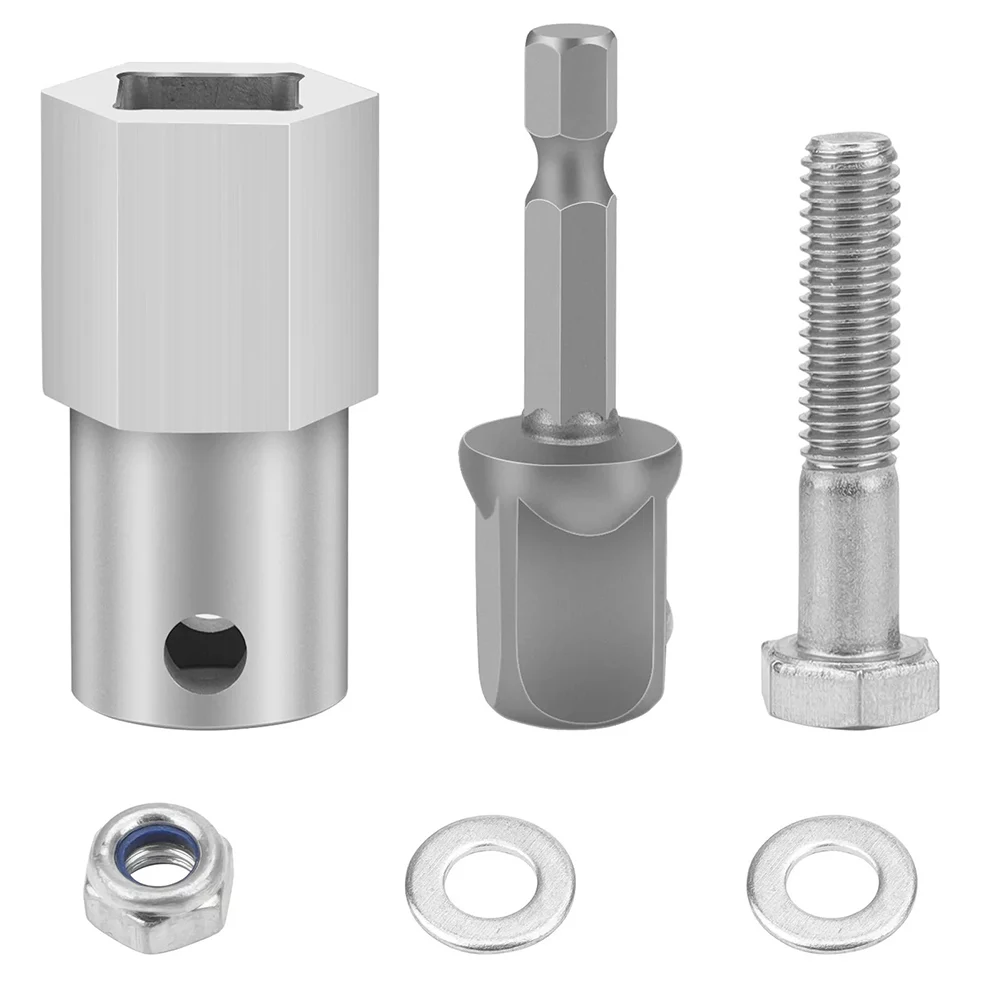 Stainless Steel Drill Adapter Kit Optimized for Top Wind Trailer Cranks Effortless Operation with Electric Drills