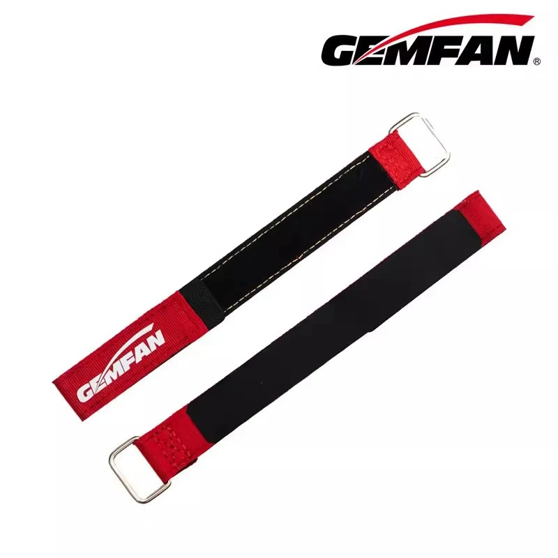 5PCS Gemfan High-Strength Anti Skid Woven Lipo Battery Strap 16X250mm FluoYellow / 20X250mm Red for FPV Freestyle Drone