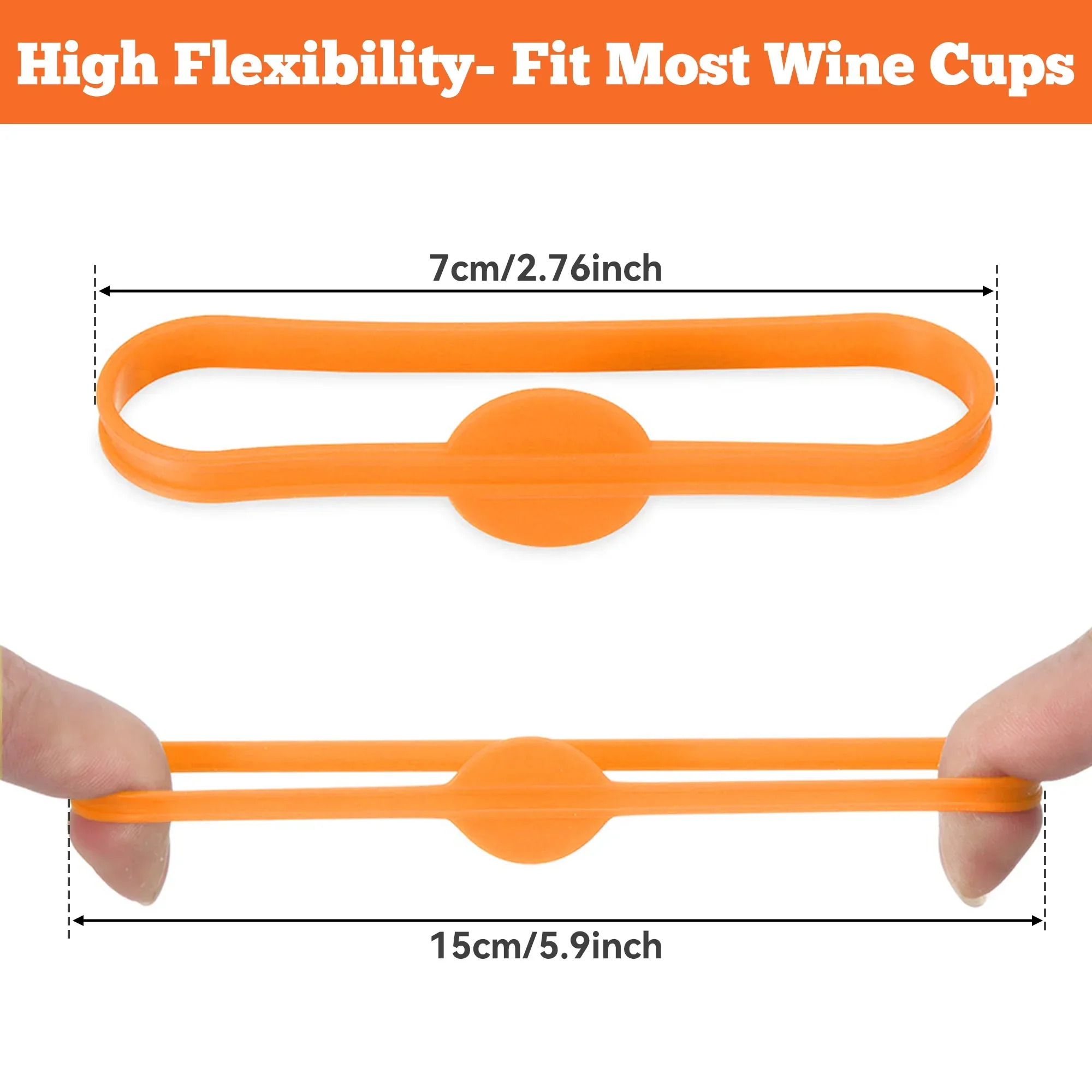 24pcs Wine Labels Glasses Drinking Marker Set Food Grade Silicone Mark Silicone Glass Markers for Bar Parties Silicone Rings view 6