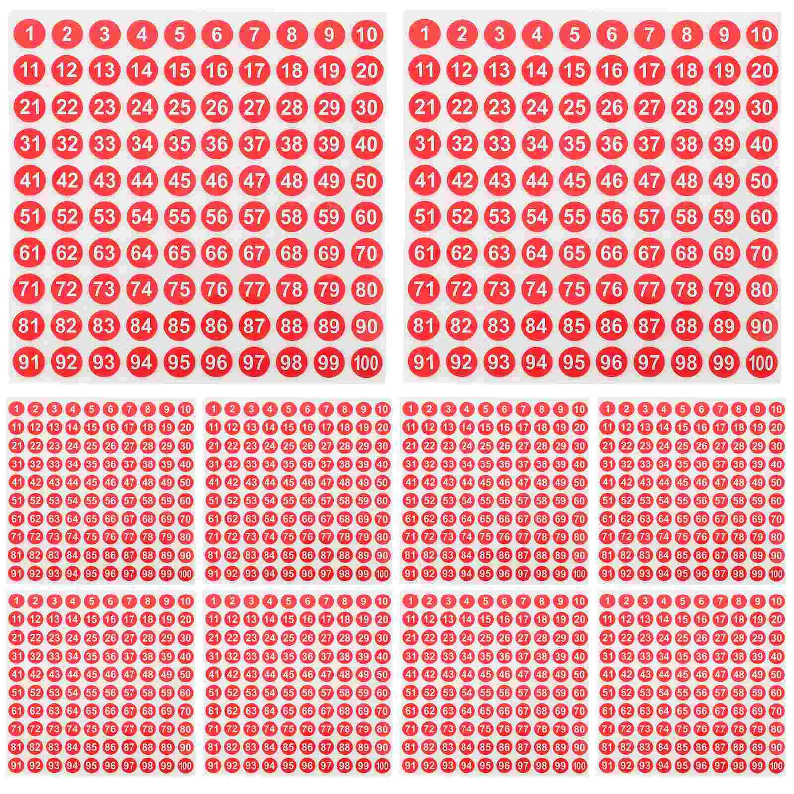 Number Tags Round Stickers Waterproof Classification Labels Applique Numbered Circle