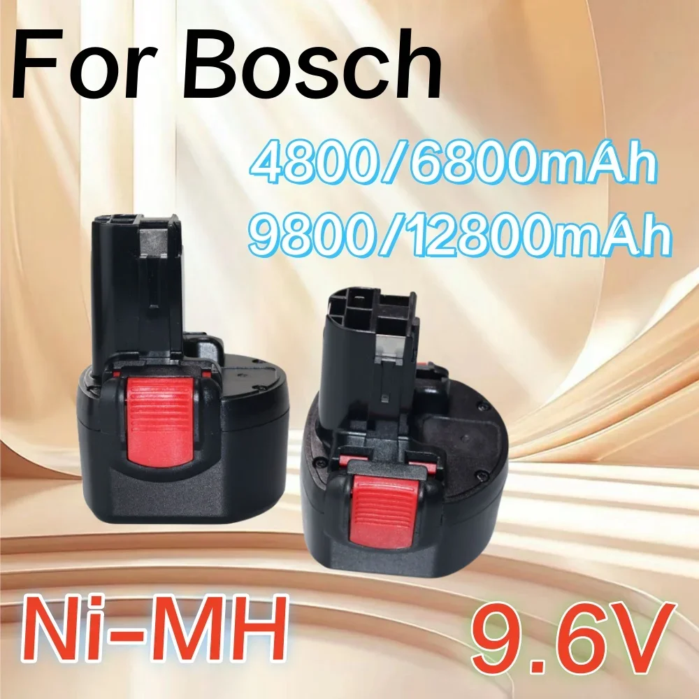 

9.6V 4800/6800/9800/12800mAh Ni-MH Rechargeable Battery For Bosch PSR 960 BH984 BAT048 BAT119 L50 Power Tools Replace Battery