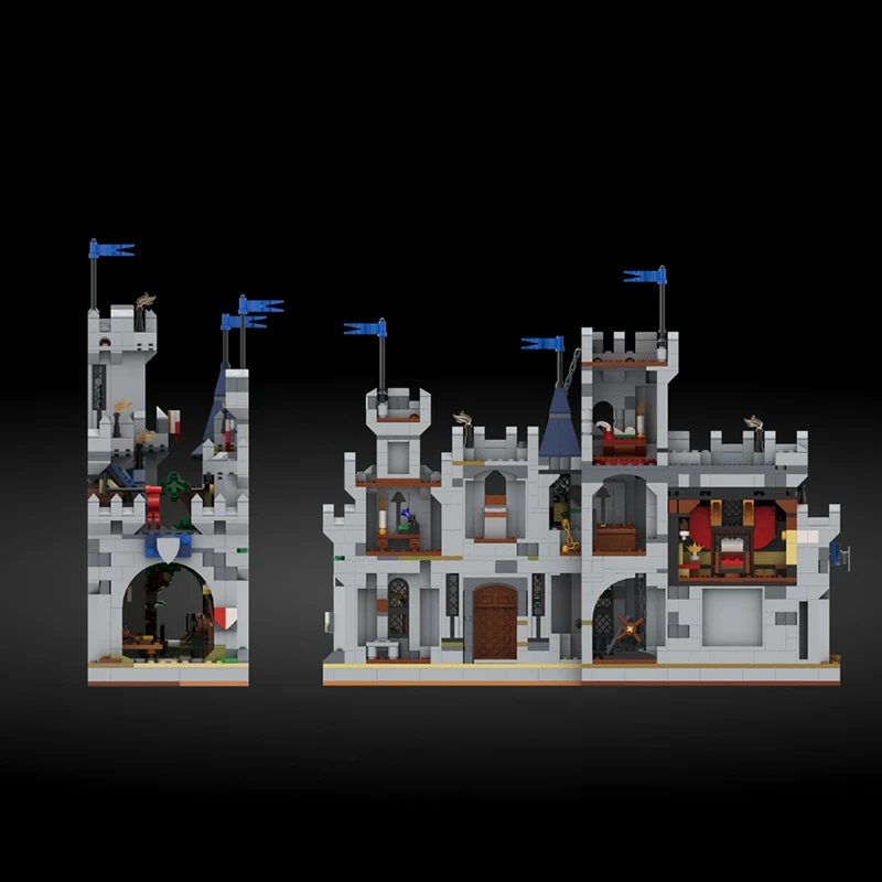 Exquisite Neue Produkt MOC Baustein Modell Ritter Schloss Buch Ecke Technologie Modulare kinder Spielzeug Geschenk DIY Set
