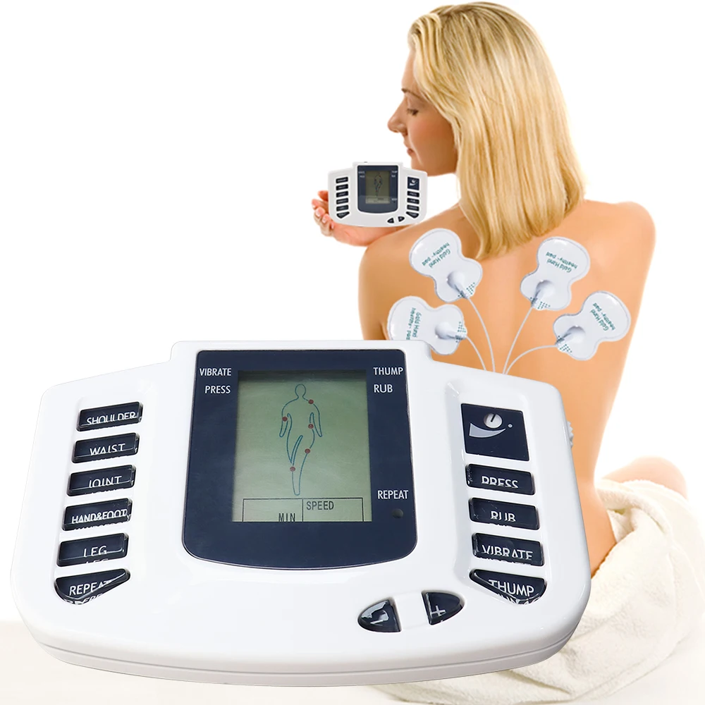 TENS Pulse EMS Muscle Stimulator Body Relax Massager Dual Channel Low-frequency Acupuncture Moxibustion Unit Electrostimulator