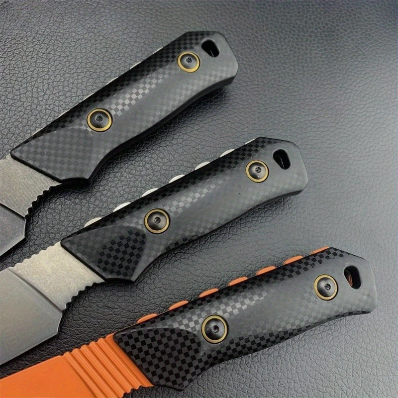 BM 15600 고정 블레이드 칼 D2 강철 블레이드 나일론 섬유 핸들 야외 캠핑 전술 자기 방어 휴대용 다기능 도구