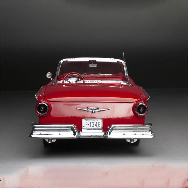 Diecast Original 1/18 Scale 1957 Ford 500 Fairlane Collapsible Roof Simulation Alloy Car Model Static Display Collectible Gift