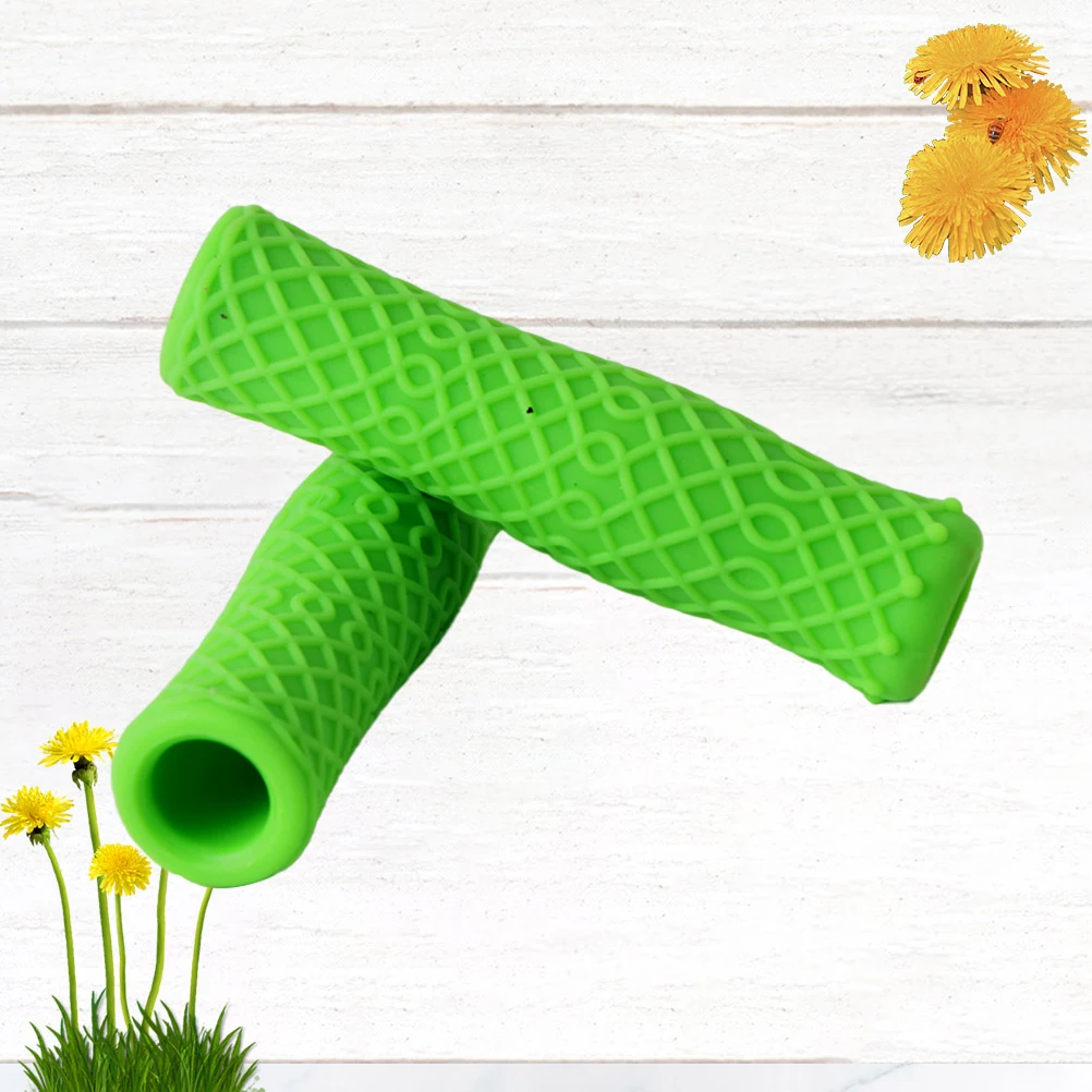

Bike Handlebar Grips Cruiser Electric Folding Mountain Silicone Cover Non Slip Durable Protective Accessories Brake Thumb Index