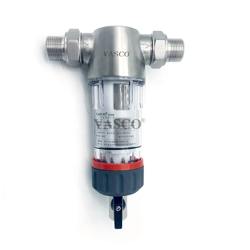 House Pre Filter 316 Stainless Steel Water Filters For Piping Central Filtration Backwash Water Pre Filter