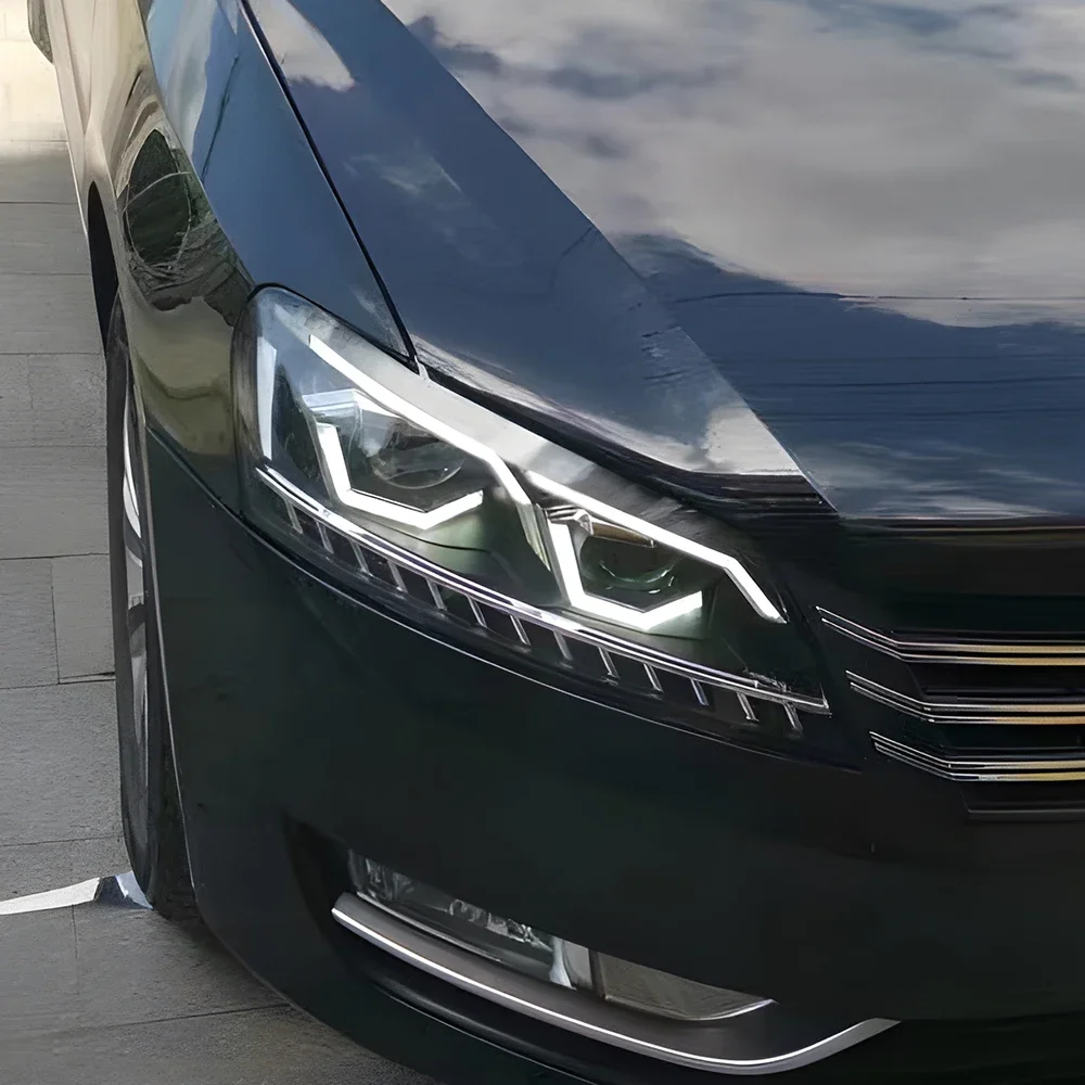 

Для Passat B7 (версия для США) 2011-2015: Обновленная передняя фара в сборе с бифокальной линзой и LED-подсветкой. Хит продаж! Аксессуары для авто.