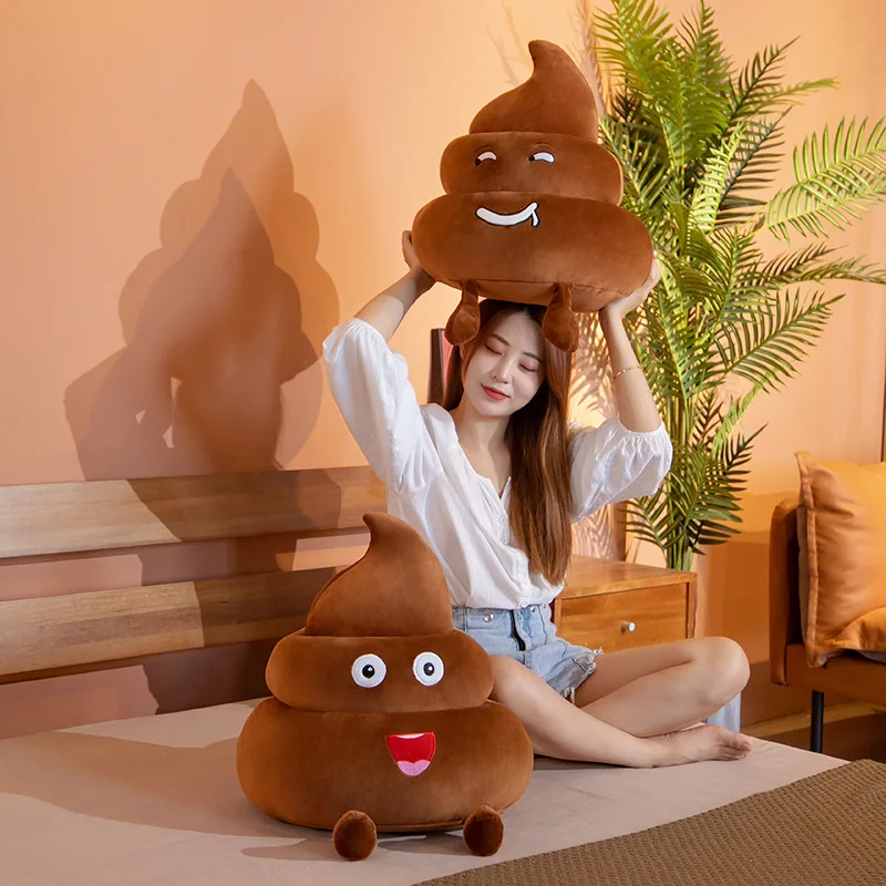 Funny Poop Plush Toy simulation Stuffed Soft Feces Doll Real-life Poop Pillow Cushion nteresting Gift