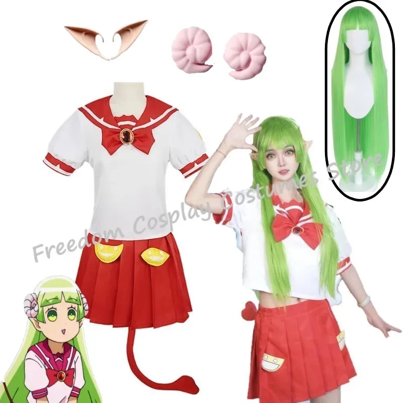 Anime Bienvenido al demonio Iruma-kun Valac Clara Cosplay peluca uniforme escolar para mujer JK accesorios para el cabello traje de Halloween; 2'a,6.