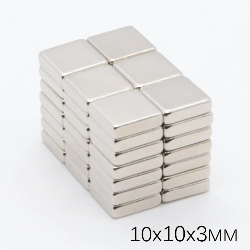 

20Pcs 10x10x3 mm Neodymium Magnet 10x10x 3mm N35 NdFeB Magnets Block Super Powerful Strong Permanent Magnetic Imanes Aimant