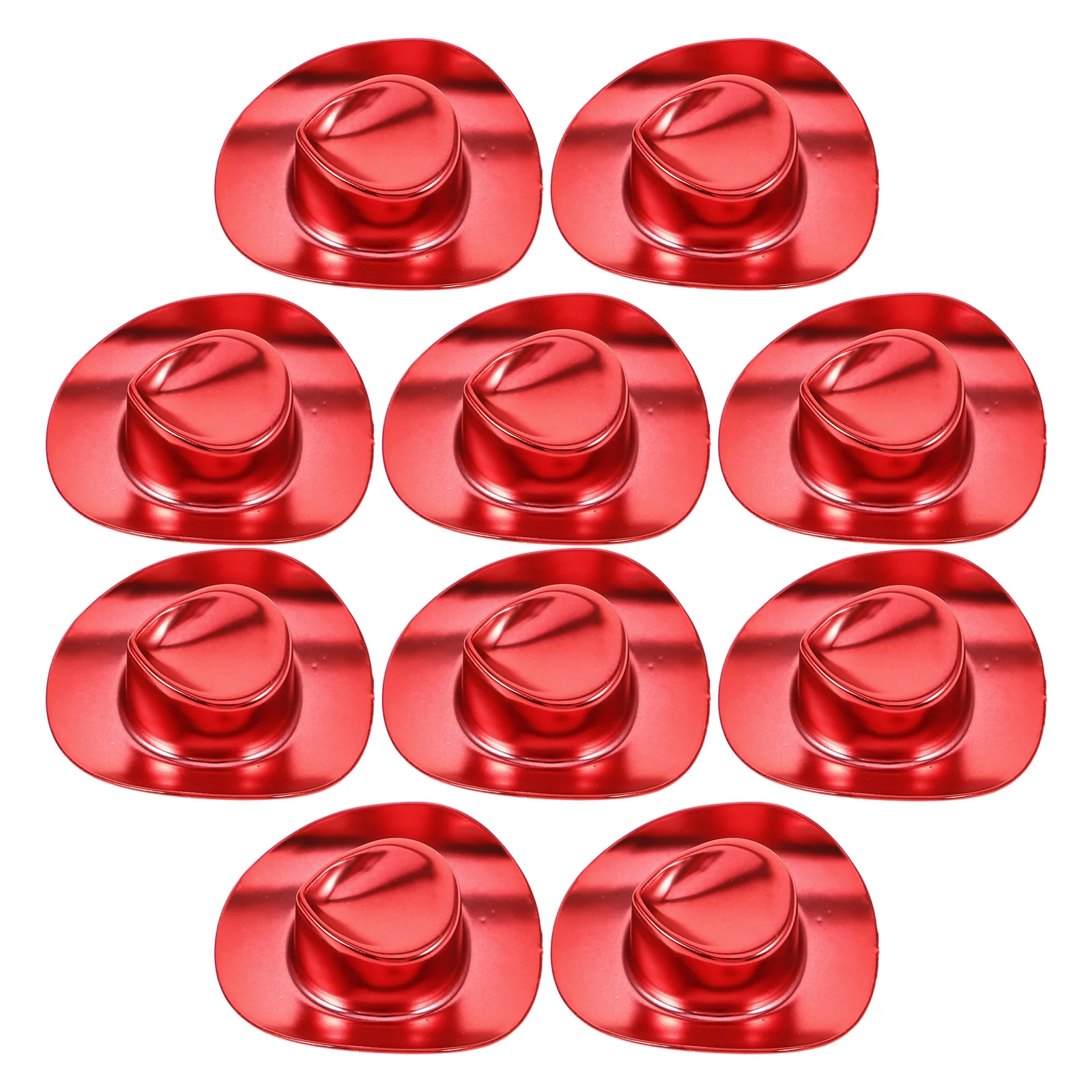 10 шт., мини-капешки-ковбойки, миниатюрные пластиковые маленькие аксессуары для шляп, легкие мини-шляпы для поделок, украшения для вечеринок, фотографии