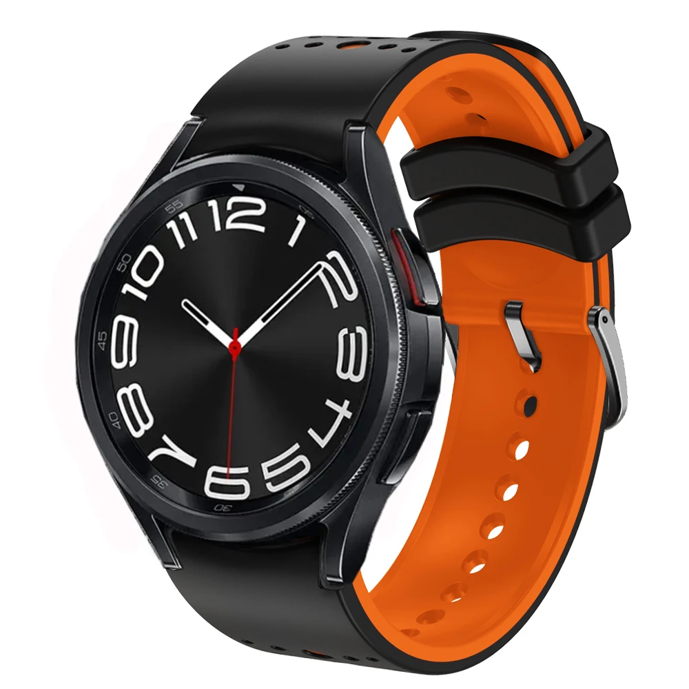 اثنين من لهجة حزام لساعة سامسونج جالاكسي 5 6 44 مللي متر 40 مللي متر/6 الكلاسيكية 43 مللي متر 47 مللي متر معصمه 20 مللي متر سيليكون سوار Galaxy5 برو 45 مللي متر الفرقة