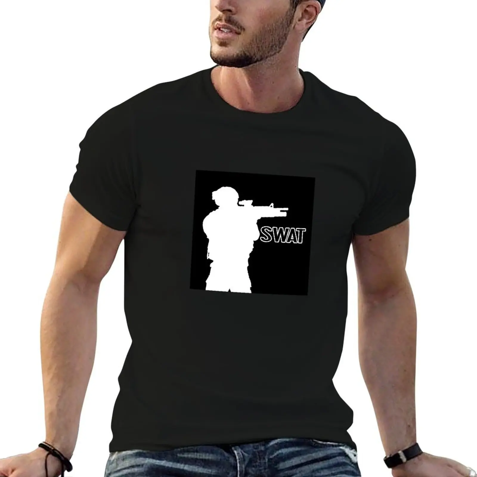 Police: SWAT T-Shirt essential t shirt t shirts for man pack cotton man graphic t shirt T-shirt