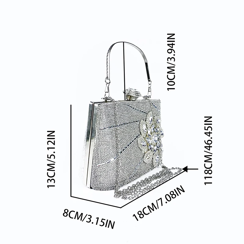 Zaawansowana torba wieczorowa woda diament torba bankietowa w stylu celebrytek pokrowiec na sukienkę inkrustowany diament torba bankietowa ręcznych