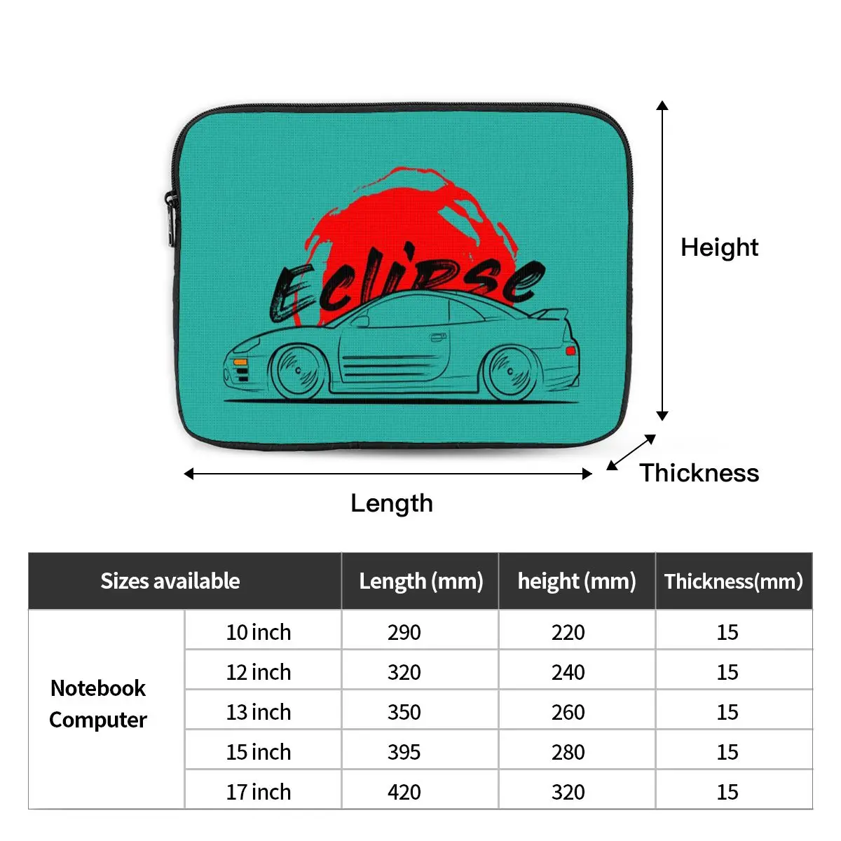 Eclipse 3 3G ECLIPSE Notebook Laptop Bag Case Pouch Notebook Sleeve Cover Bag Tablet Shockproof Case Bag