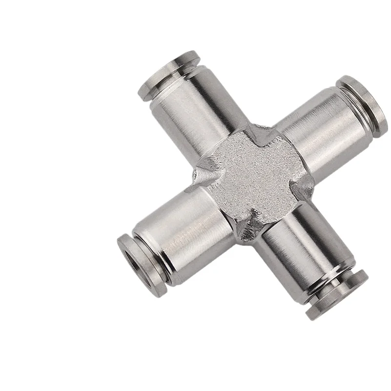 304 Stainless Steel Pneumatic Quick Fitting PZA 4-Way PK 5-Way Air Hose Push-to-Connect Multi-Line Fast Connector
