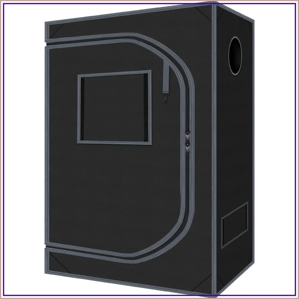 

4x2 Grow Tent 48"x24"x60" 600D Mylar Hydroponic with Removable Floor Tray for Indoor Plant Growing