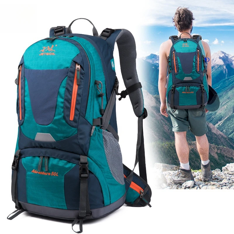 Breathable and Waterproof Outdoor Sports Backpack 50 liters Men and Women Shoulder Large Capacity Mountaineering Hiking Backpack