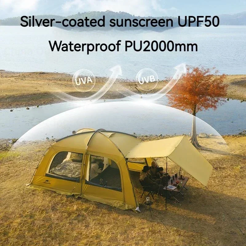 

Naturehike Beach Shade Fishing Tents Family Camping Waterproof 6 Person Tent for Parties and Outdoor Event Tent Large UPF50+