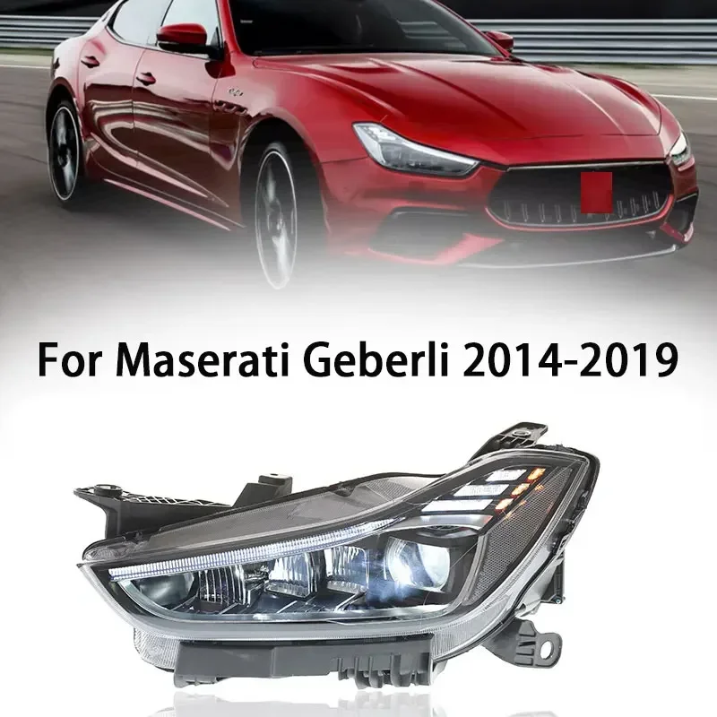 

Автомобильные фары для Maserati Ghibli, 2014-2019, полностью светодиодный проектор, передние лампы, обновление, стиль 2023, автомобильные аксессуары