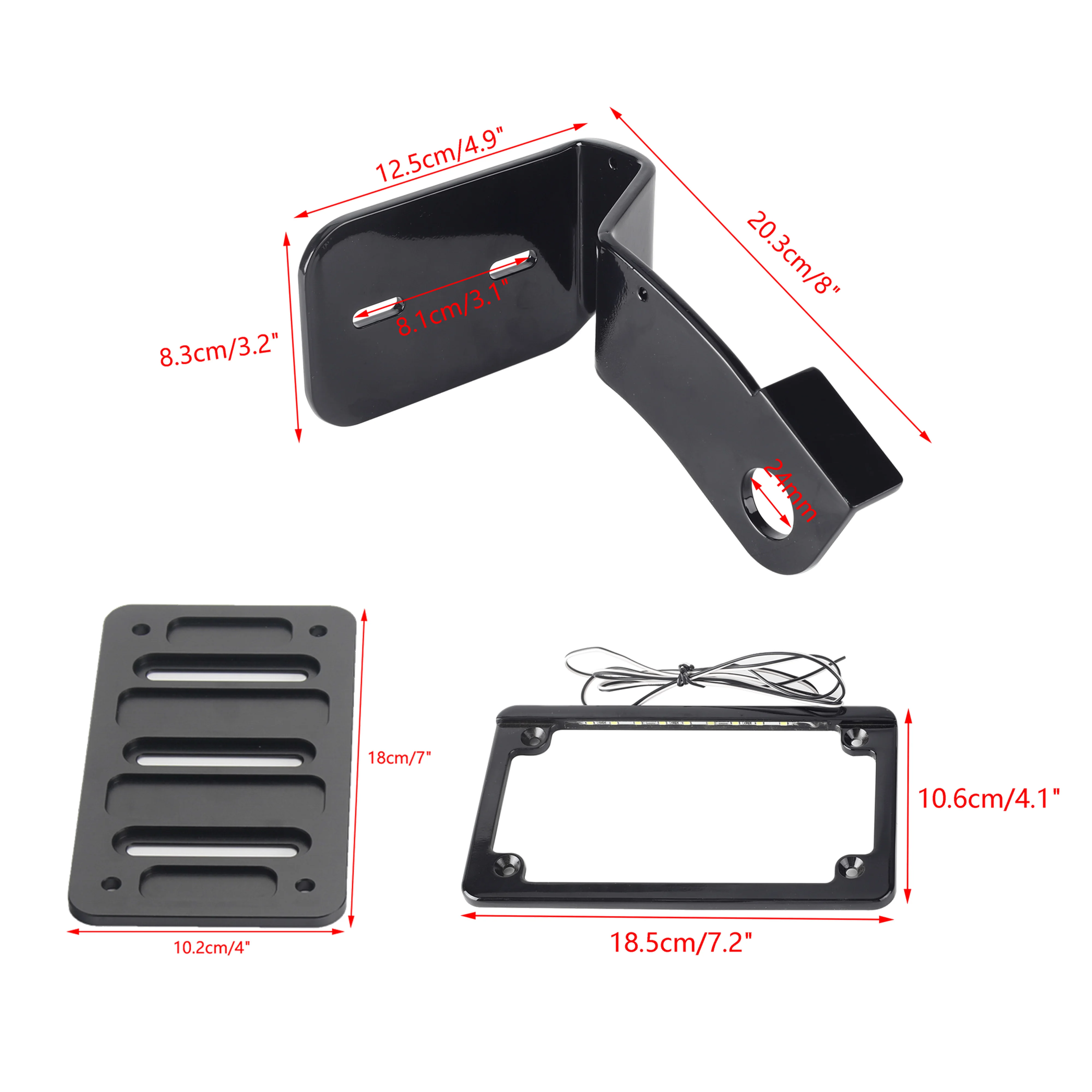 Motorcycle License Plate Frame Bracket Side Mount License Plate Holder for Harley Nightster 975 RH975 2022-2023