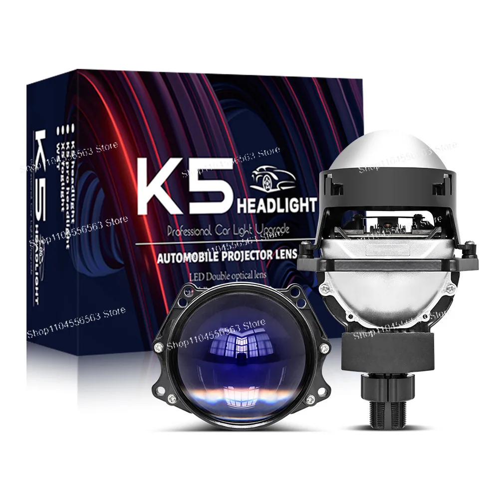 2.5 Inch Dual Reflector LED Headlight Kit with Dual Lens for High Power Vehicle Light Conversion