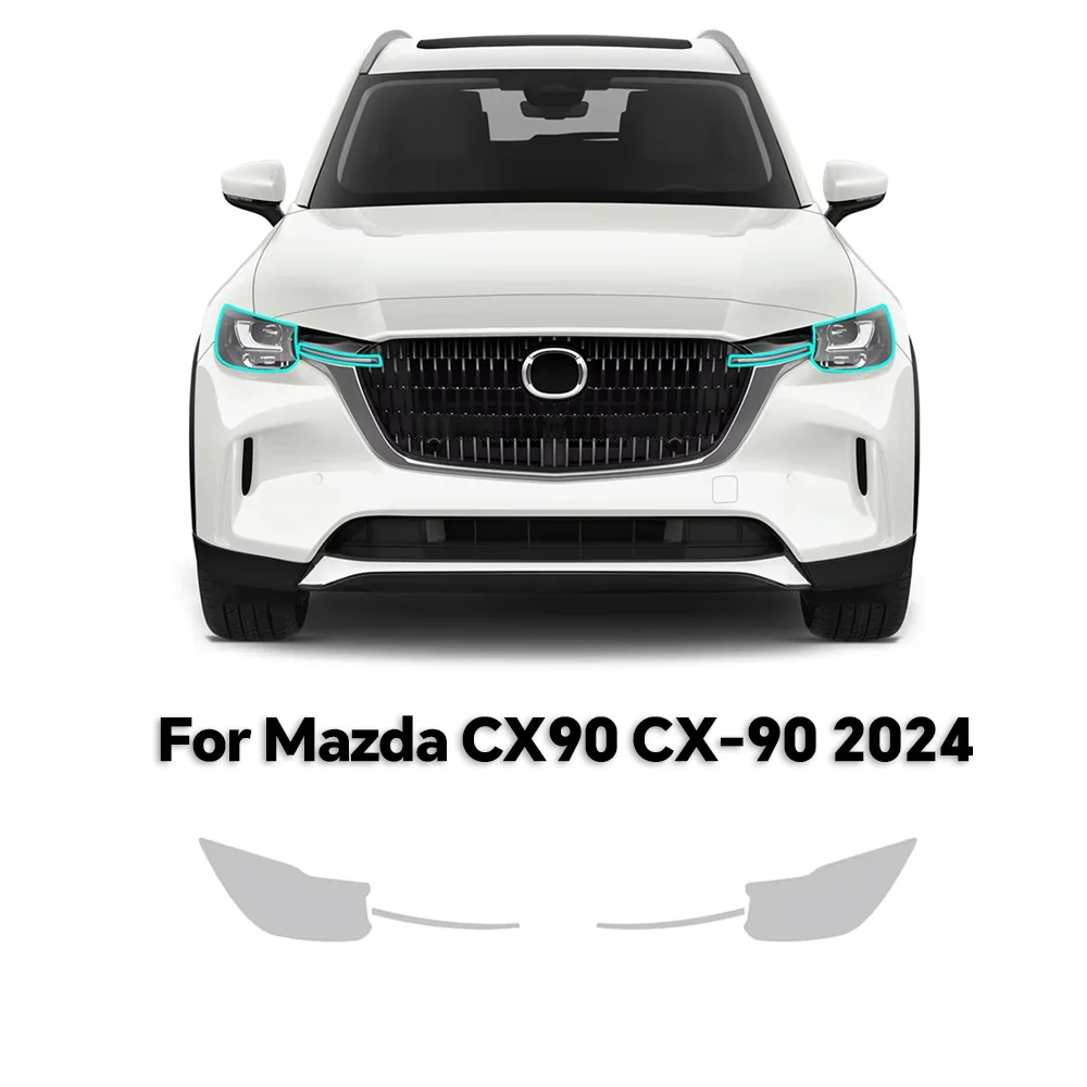 

For Mazda CX90 CX-90 2024 TPU Car Paint Protection Film Headlight Rearview Anti-scratch Exterior PPF Transparent Sticker Decal