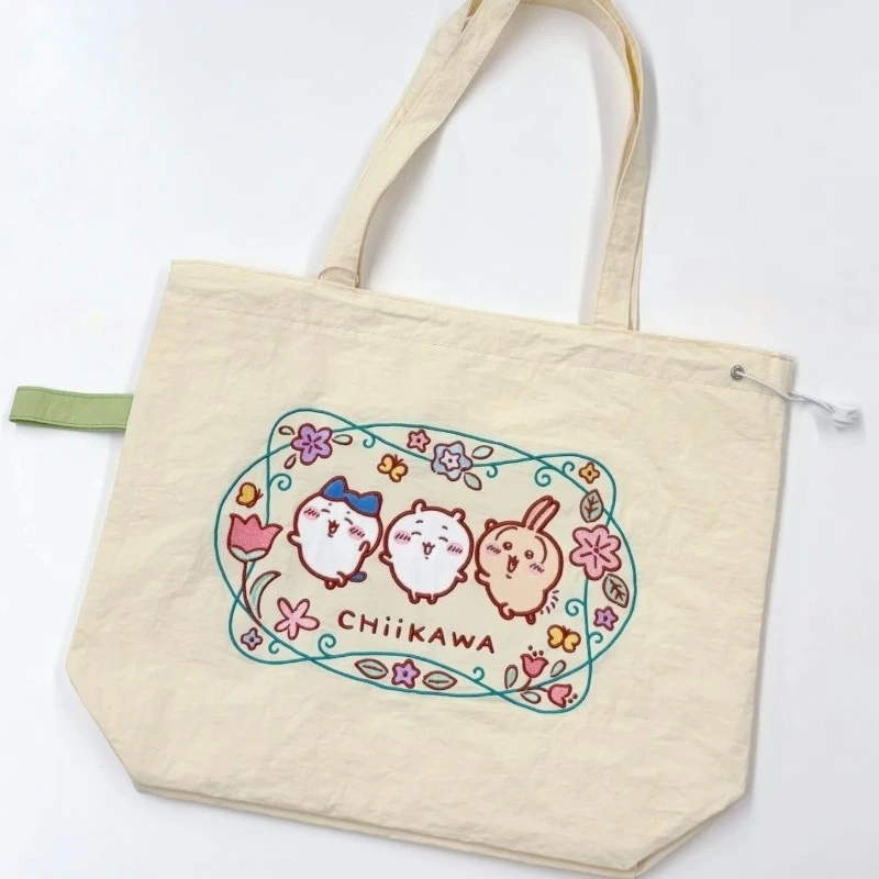 Miniso Chiikawa Hachiware Creative High-quality Embroidered Tote Bag Cartoon Cute Canvas Handbag Family Friend Holiday Gift Toy - Image 4