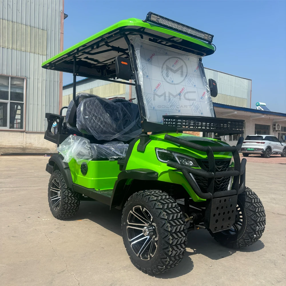نوعية جيدة العلامة التجارية الجديدة عربات الغولف الكهربائية 4 عجلات عربة جولف صغيرة 48 فولت 72 فولت 5000 واط 4 مقاعد سريعة قابلة للطي عربة جولف #5