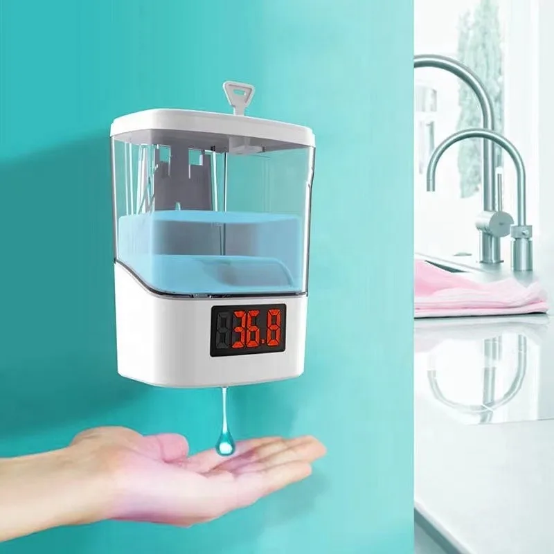 automatic soap dispensers 700ML K9 Thermometer Auto Soap Dispenser 2 in 1 Touchless 15 Languages Gel Type Hand Sanitizer Dispens