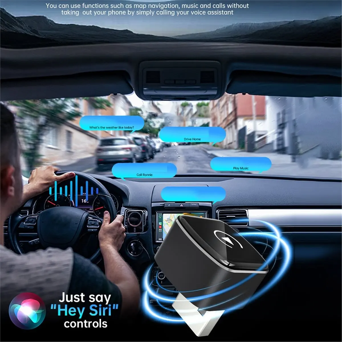 Punctual- محول Carplay اللاسلكي Smart AI Box USB Dongle لهاتف IPhone Carplay السلكي إلى Carplay اللاسلكي #1