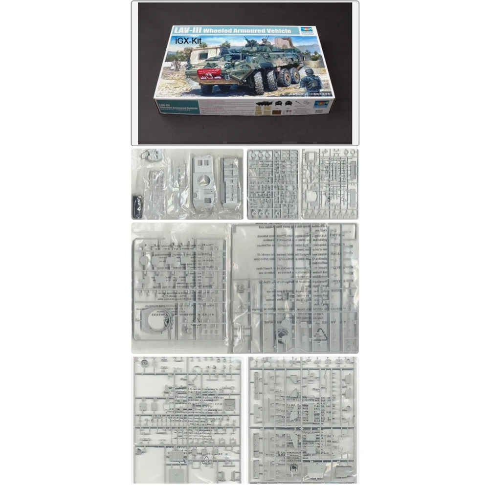 

Trumpeter 01519 1/35 Scale Canadian LAV-III 8x8 Kodiak Wheeled Armored Vehicle Military Gift Plastic Assembly Building Model Kit