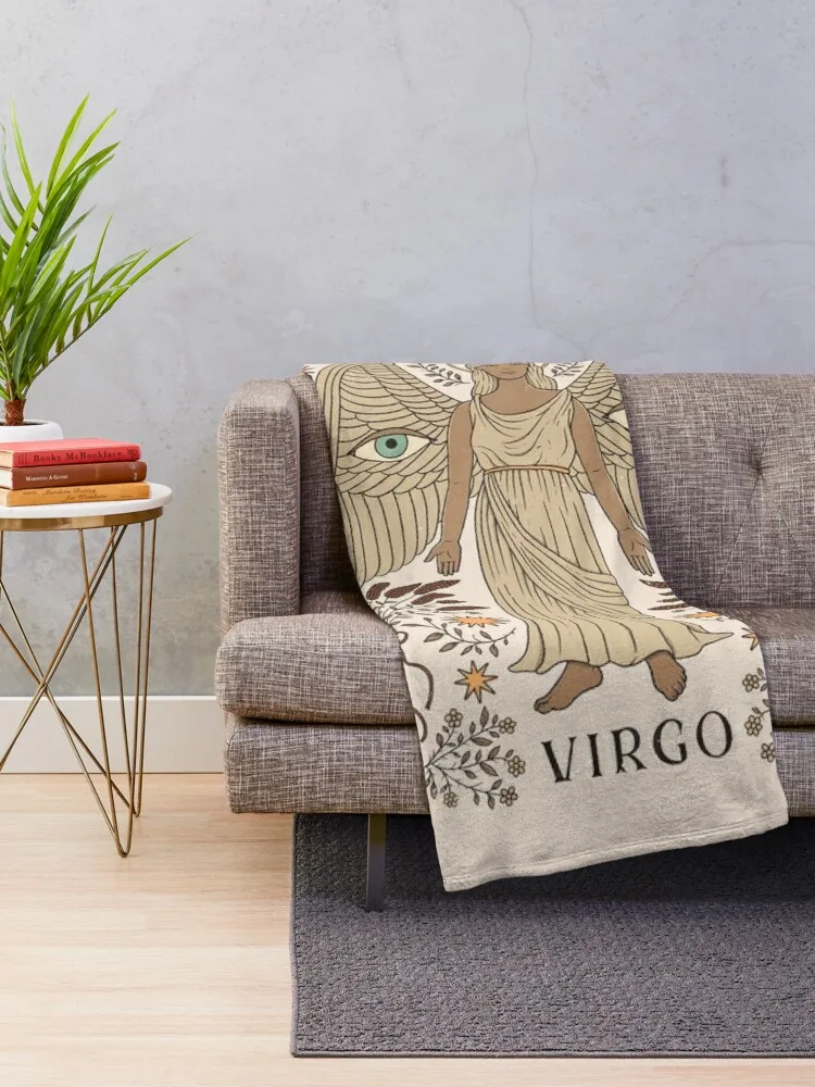 Virgo Throw Blanket Plaid on the sofa Bed covers Decorative Beds Soft Plaid Blankets