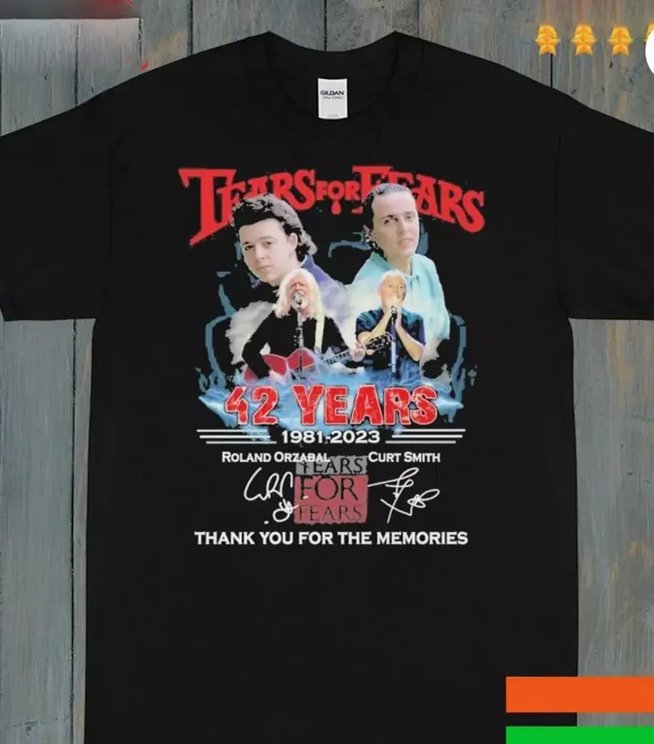 Tears For Fears Camiseta de algodón unisex negra de todas las tallas
