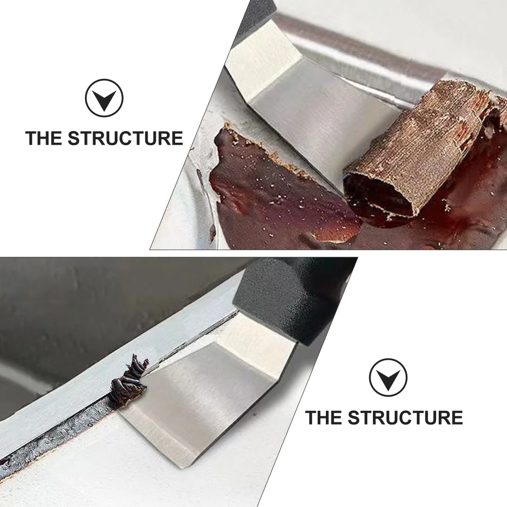 

4pcs Stainless Steel Scraper Compact Non Rust Multi Purpose Glue Removal Tool for Floor Tile Glass Ceramic Floor Glue Cleaning