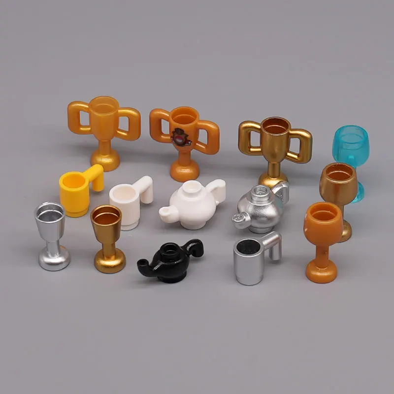 MOC City Building Blocks Character Scene Creative Accessories Mini Brick Color Wine Bottle Reagent Bottle Set Box Toy Gift