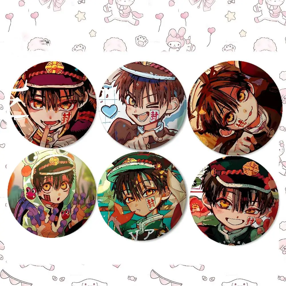 Jibaku Shonen Hanako-kuns Badges Tinplate Soft Button Pin Brooch Metal Badge Custom Jewelry Accessories Hat Bag Lapel