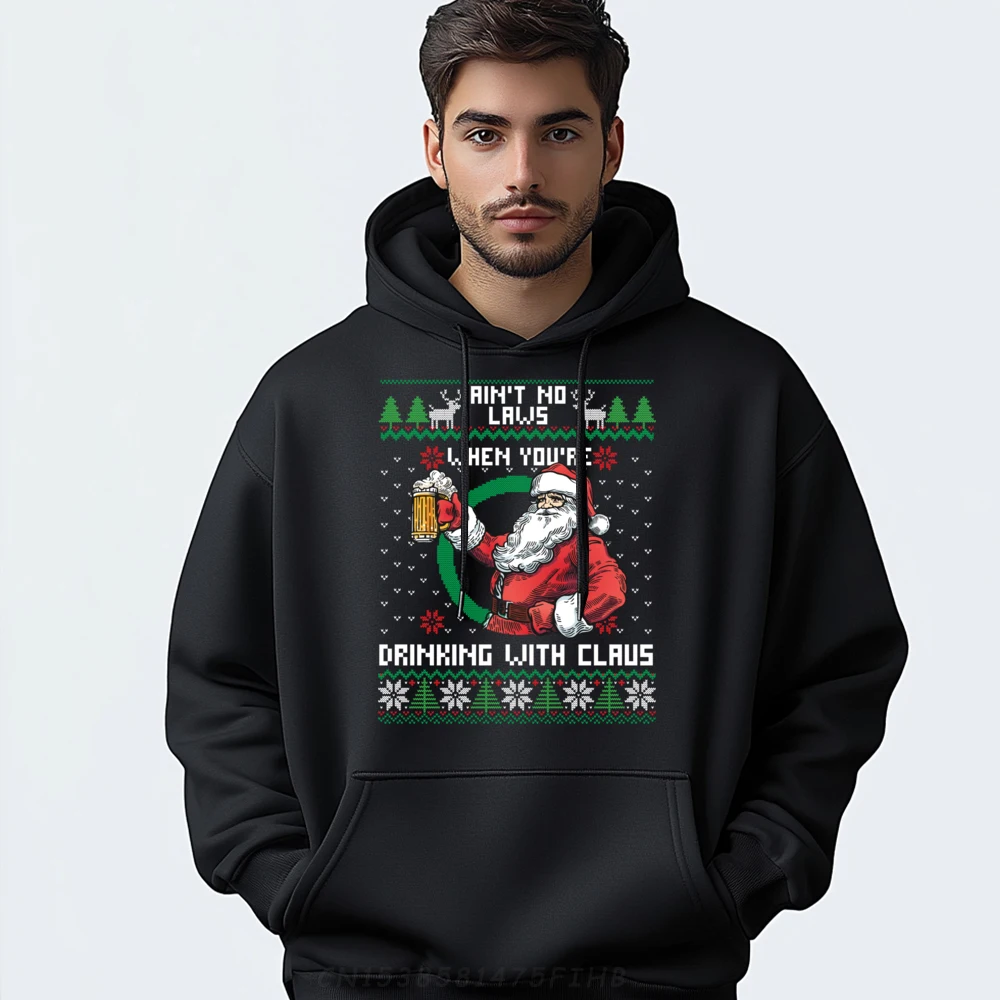 

Aint No Laws When You're Drinking With Claus Funny Christmas Items Lowest Prices Mens Casual Everyday Original Mens T-Shirts