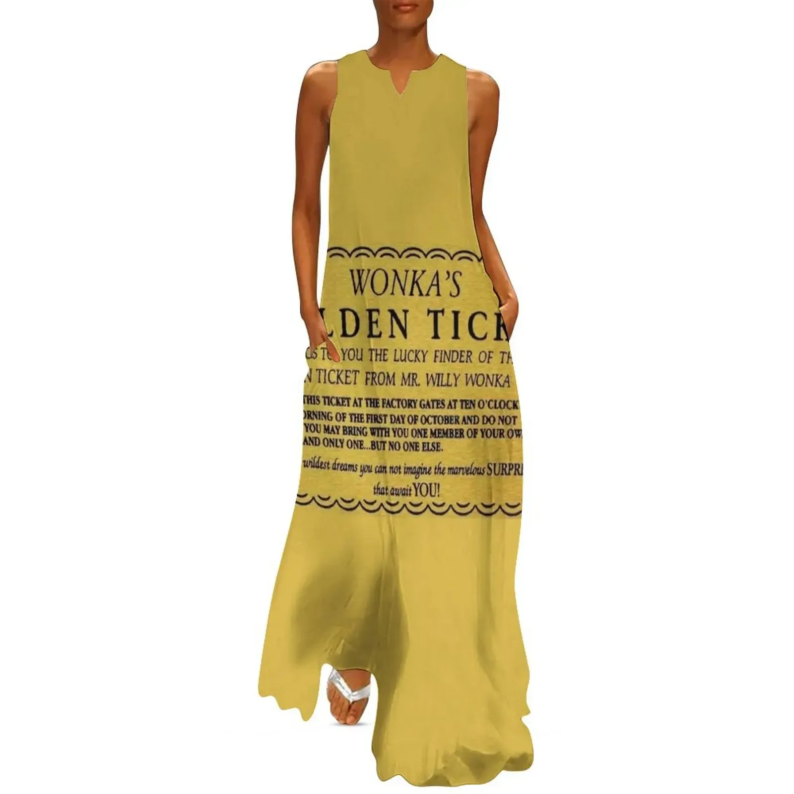 

golden ticket Long Dress Women's summer suit Women's long dress elegant dresses for women womens dress