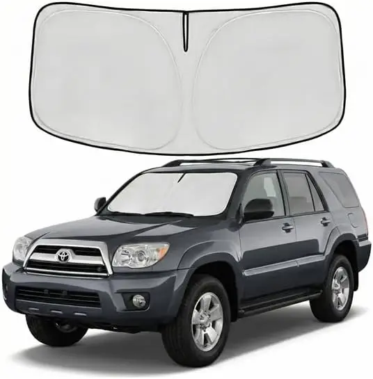 

Custom Fit Windshield Sun Shade for 2003-2009 Toyota 4Runner with Foldable Design Blocks UV Rays