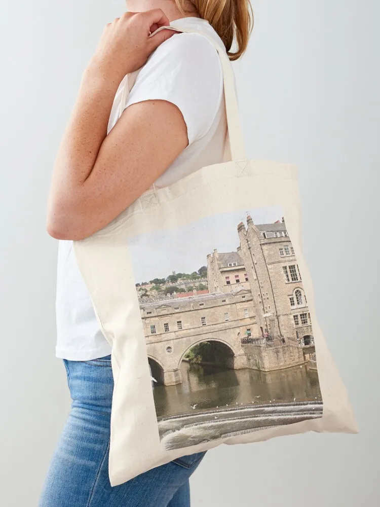 Pulteney Bridge, Avon River, Bath, England Tote Bag tote custom Woman shopper men Canvas