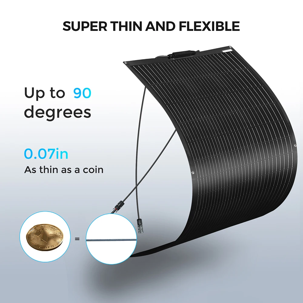 Xinpuguang 120W Flexibel Zonnepaneel 18.15V Monokristallijne Zonnemodule Ip68 Zonnepaneel Voor Camper Daken Kampeerboten Rv