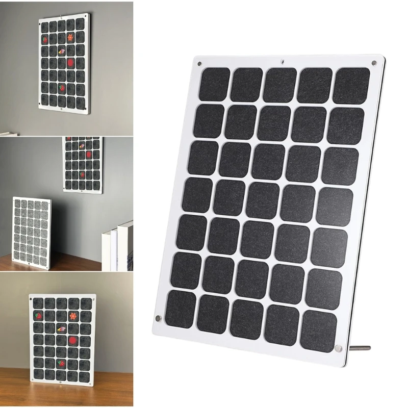 

H7EB 35 Slot Pin Display Panel Dustproof Protective Cover for Badge Arrangement