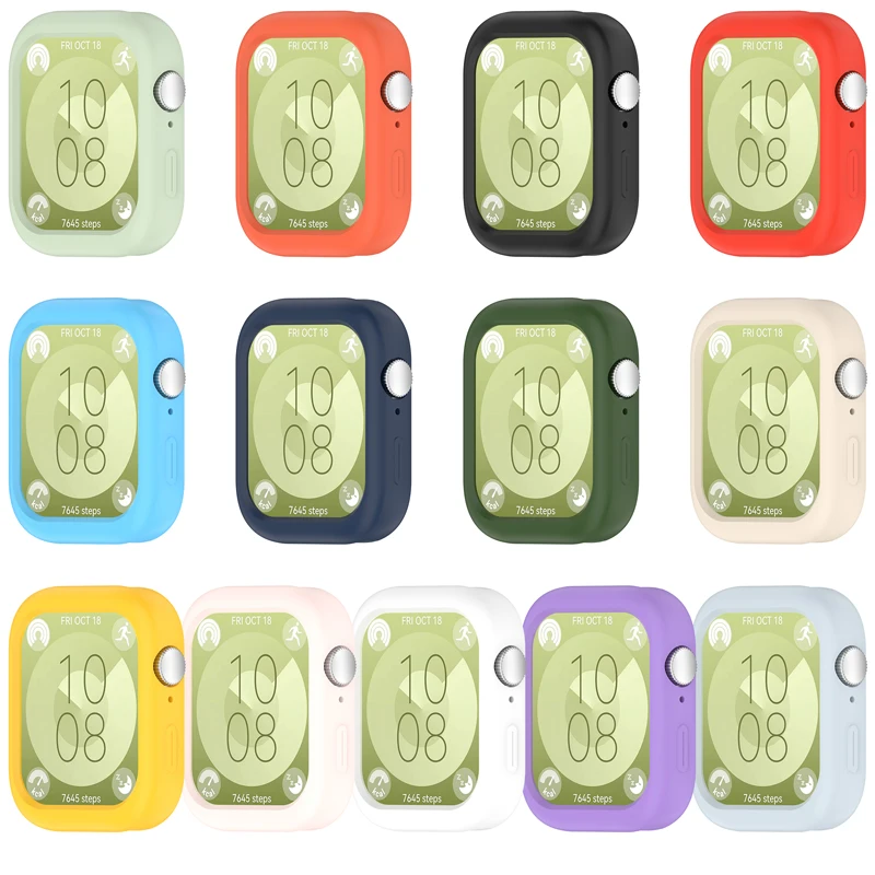 ปลอกป้องกันแบบนิ่มสำหรับนาฬิกา Huawei เคส3ตัวป้องกันกรอบกรอบกันกระแทกกรอบซิลิโคนอะแดปเตอร์อุปกรณ์เสริมกรอบนาฬิกาอัจฉริยะ