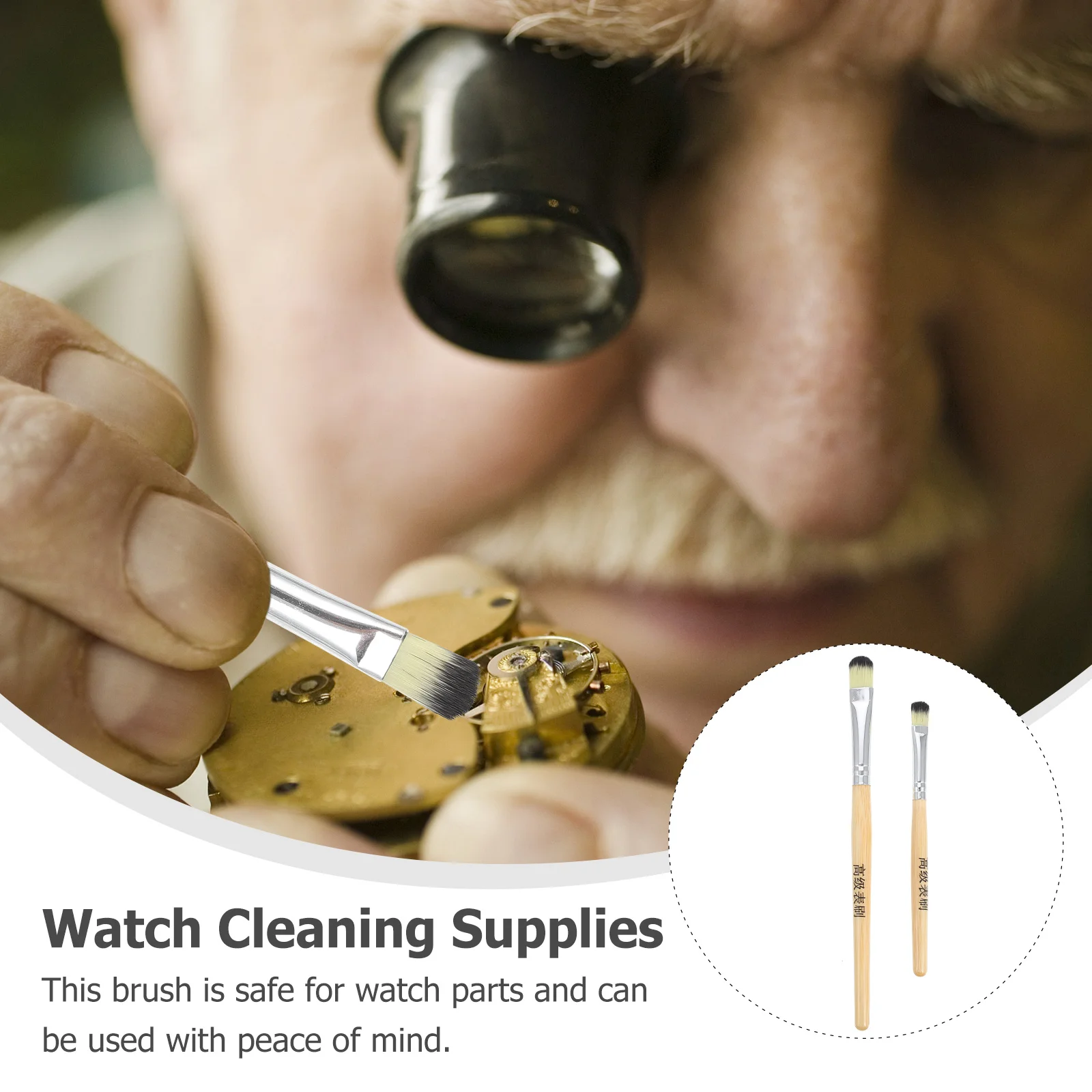 

2Pcs Watch Parts Cleaning Tool Highquality Material Longlasting Sturdy Handle for Professional Use Watch Cleaning
