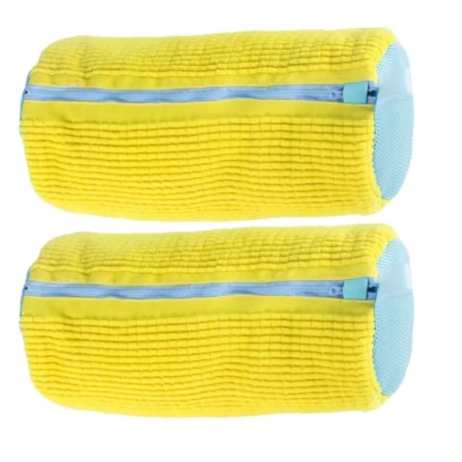 

Shoe Washing hine Bag 2 Pack with YKK Anti-Back Zipper, 360° Deep Clean Chenille Microfiber Shoe Laundry Bags for Washer and Dr
