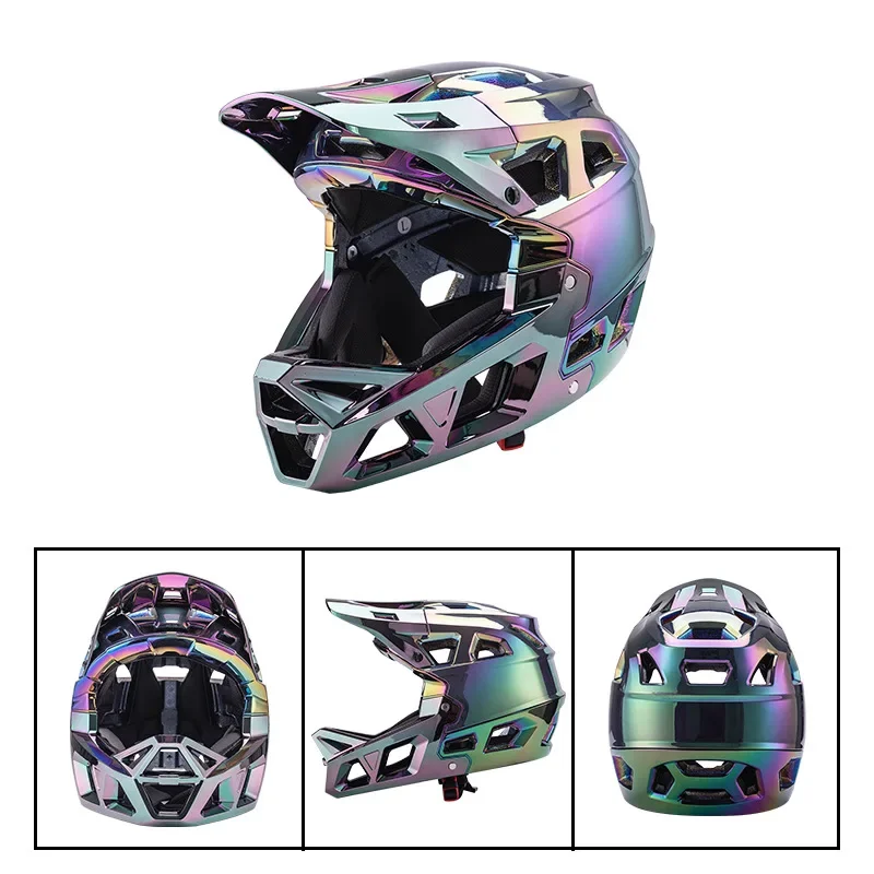 Cross-Border New Adult Full-Face Racing Downhill Mountain Bike Helmet Off-Road Bicycle Motorcycle Helmet