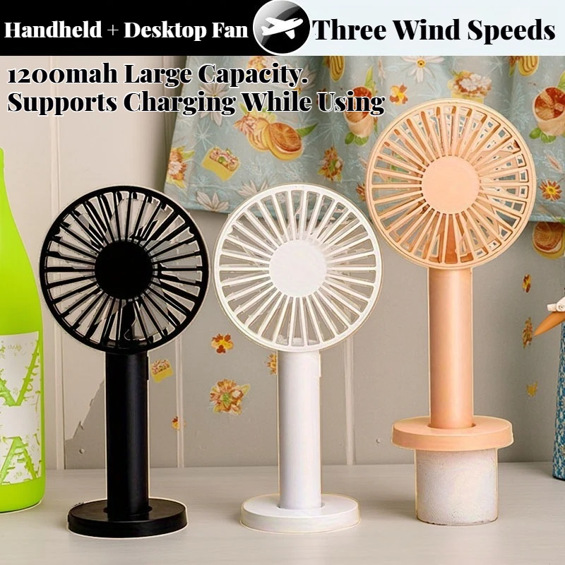 

Портативный мини-вентилятор с перезаряжаемым USB — тихий, длительный срок службы батареи для настольного компьютера, дома, офиса, общежития и использования на открытом воздухе